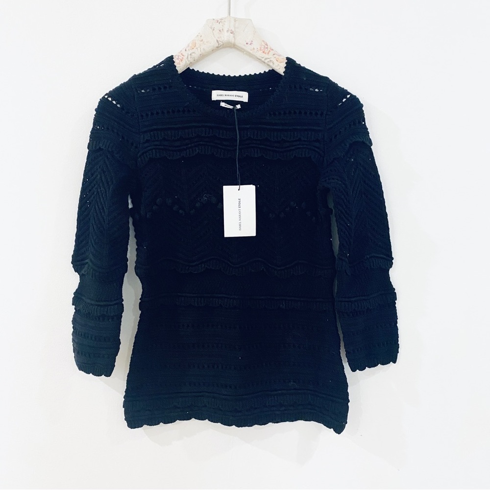 Isabel Marant Etoile knit 3/4 sleeve top sweater - Picture 2 of 14